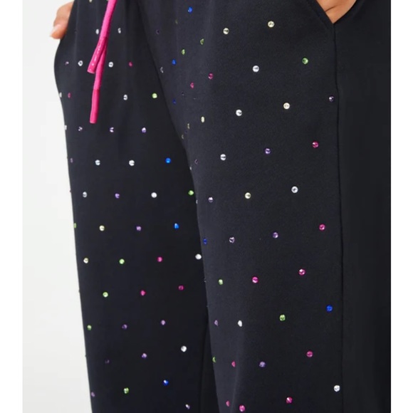 Terez black gems sweatpants sz sm - Picture 3 of 13